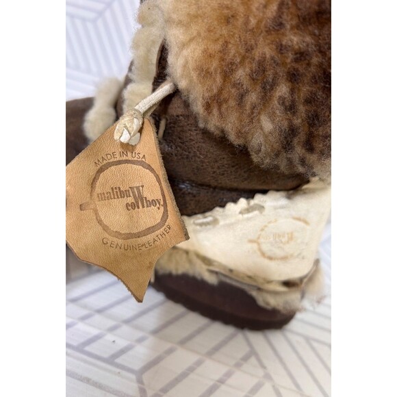 Malibu Cowboy Handmade by Phil USA Boots Size 8 Sherling Birkenstock Outsole - Picture 5 of 16